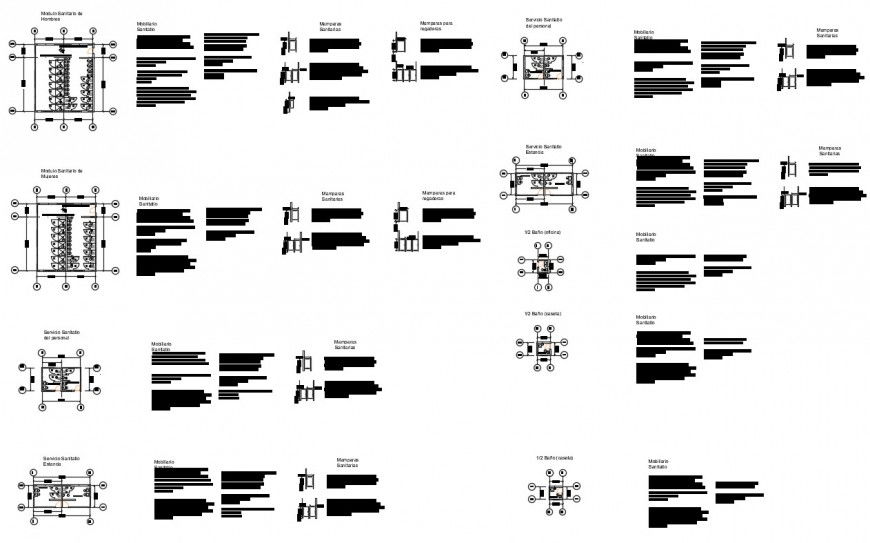Sanitary unit blocks detail 2d view layout plan in autocad format