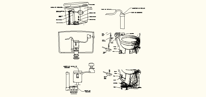 Sanitary units detail elevation and plan dwg file