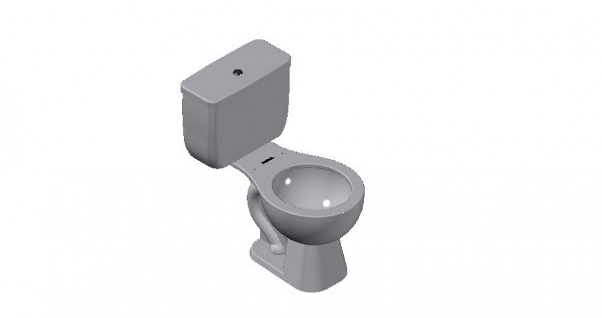 Sanitary units of water closet 3d drawing in this dwg file