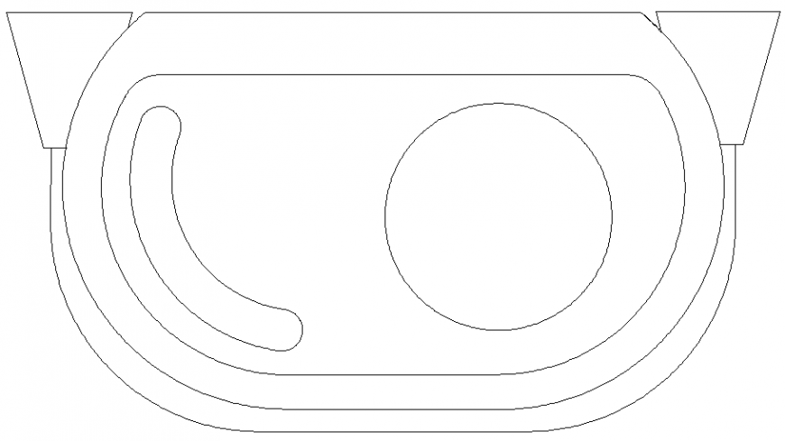 Sanitary ware block design detail in dwg file.