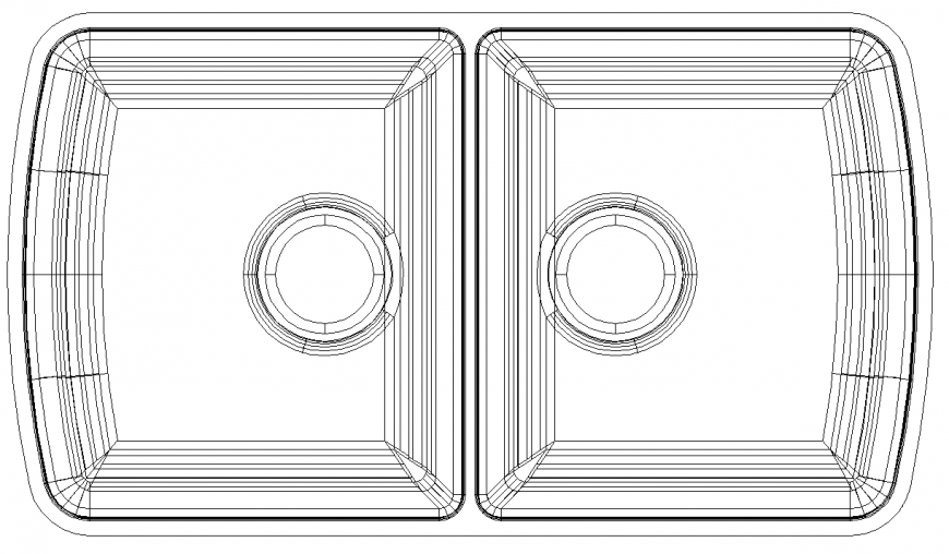 Sanitary ware block drawing in dwg file.