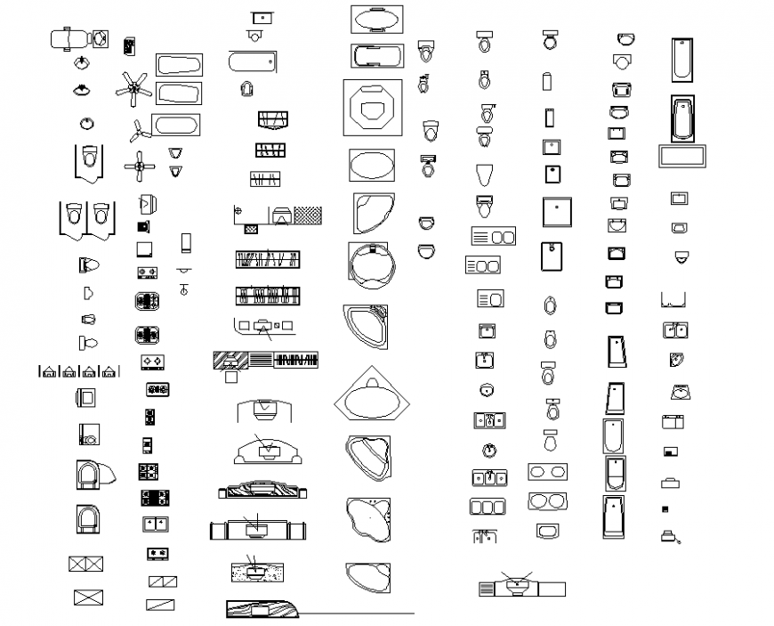 Sanitary ware detail drawing in dwg file.