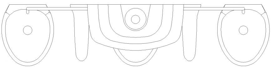 Sanitary ware drawing in dwg file.