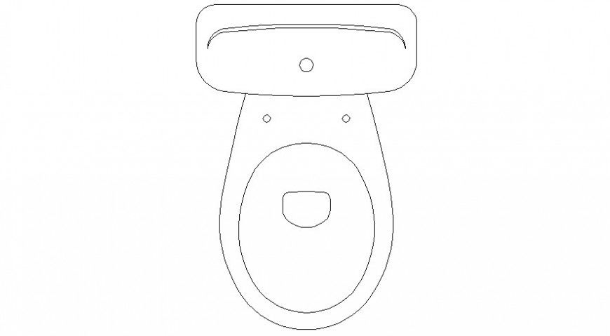 Sanitary water closet drawings 2d view elevation autocad software file