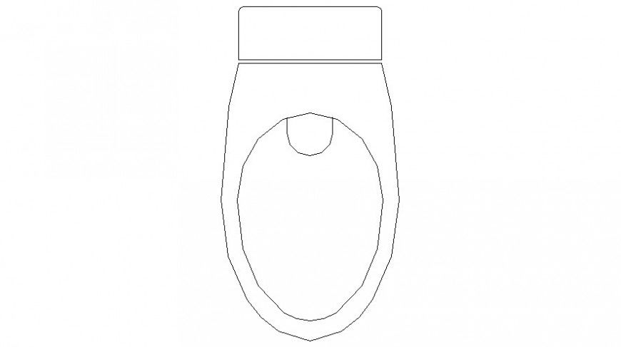 Sanitary watercloset elevation 2d view blocks autocad software file