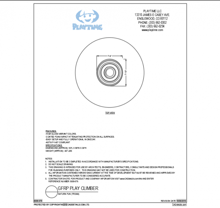 Saturn fun water play wooden equipment cad block design dwg file