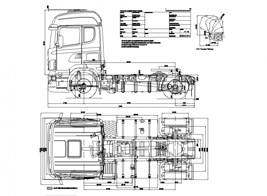 Scania truck plan autocad file