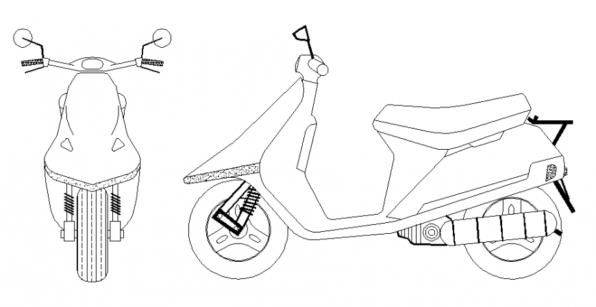Scatty 2 d elevation modal detail dwg file