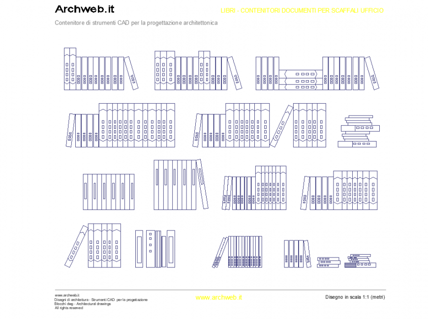 Schedari ufficio detail dwg file