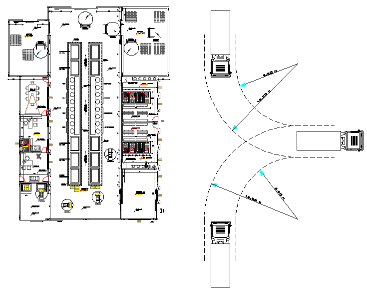 school college plan view and layout with dwg file