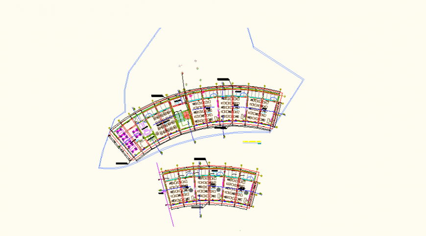 School building detail elevation and plan autocad file