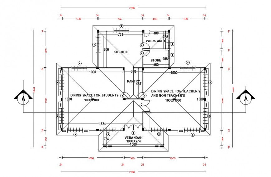 School building rooms details 2d view CAD drawings dwg file