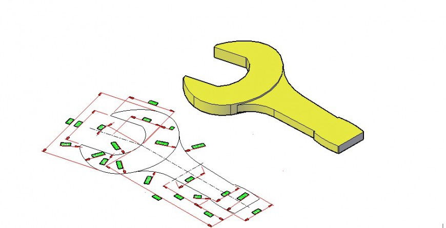 Screw fitting equipement 3d detailing dwg file