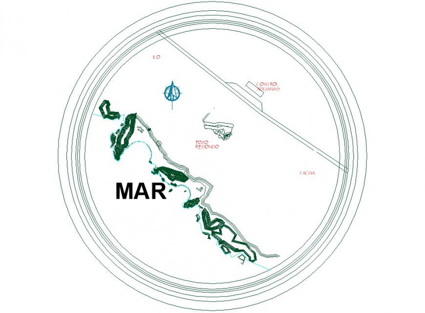 Sea plan detail dwg file