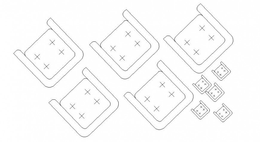 seating chair cad blocks dwg file
