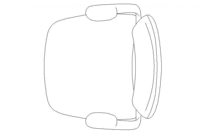 Seating chair furniture block drawing in autocad