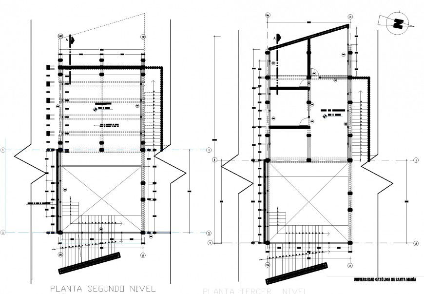 Second and terrace floor structural plan layout file
