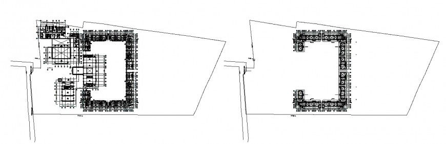 Second and third floor master layout plan drawing details of luxuries hotel building dwg file