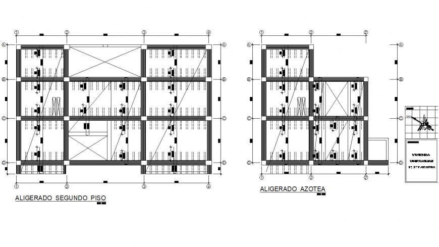 Second floor and terrace beam plan layout file