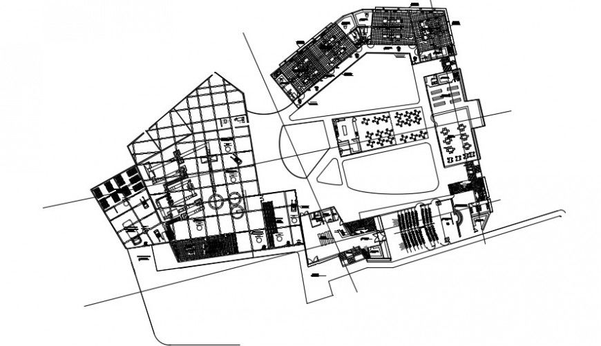 Second floor distribution drawing details of Rice technology center of Peru dwg file