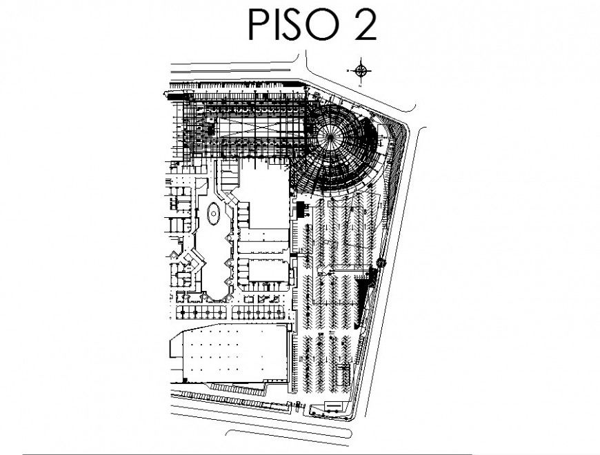Second floor distribution plan details of industrial plant building dwg file