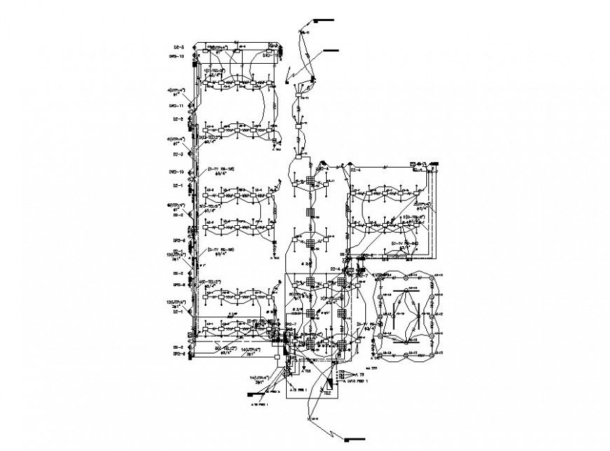 Second floor electrical installation layout plan details of house dwg file