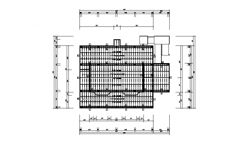 Second floor framing housing plan detail dwg file