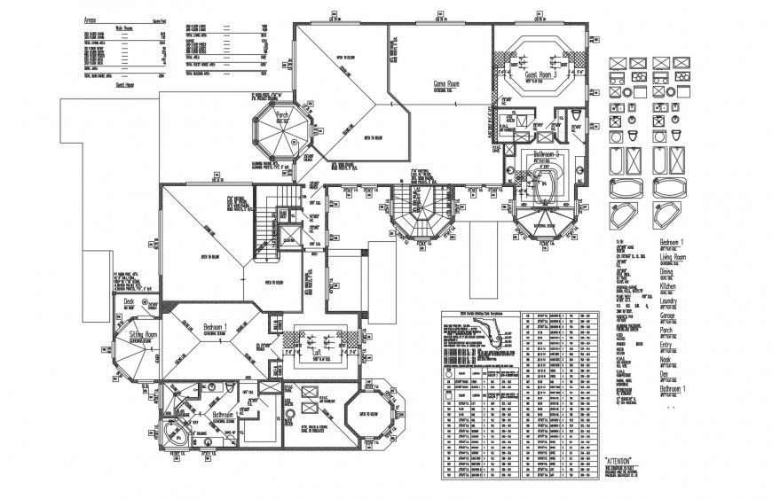Second floor framing plan structure details of residential house dwg file