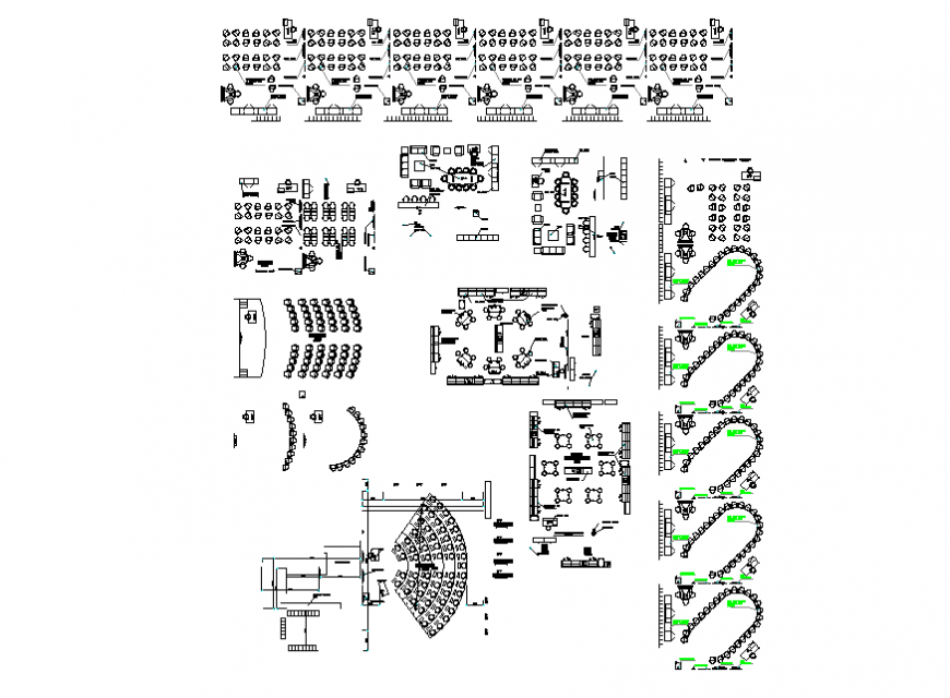 Second floor furniture blocks details of hotel cad drawing details dwg file