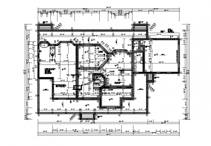 Second floor of house framing plan cad drawing details dwg file