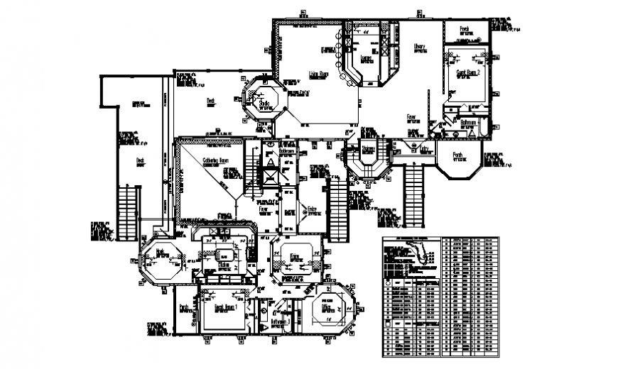 Second floor Schematic house planning detail layout file