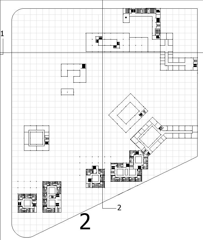 second floor plan of hostel details in AutoCAD, dwg file.