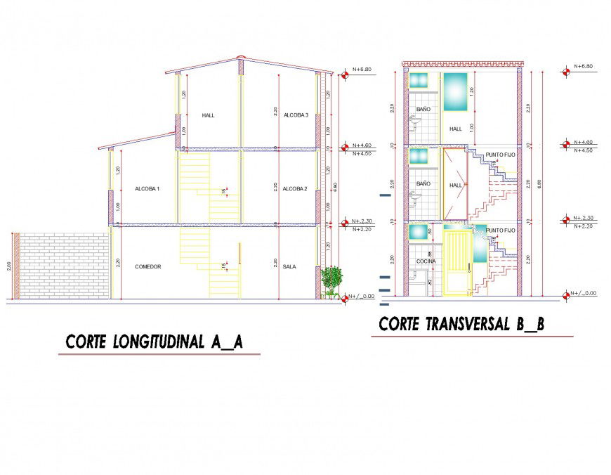 Section Affordable housing development plan dwg file