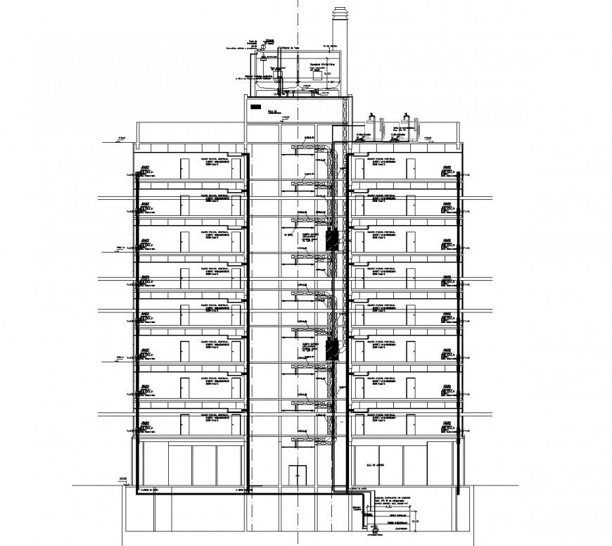 Section air conditioning section plan layout file