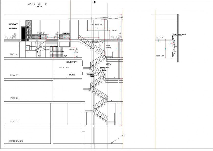 Section D-D’ bar terrace plan layout file