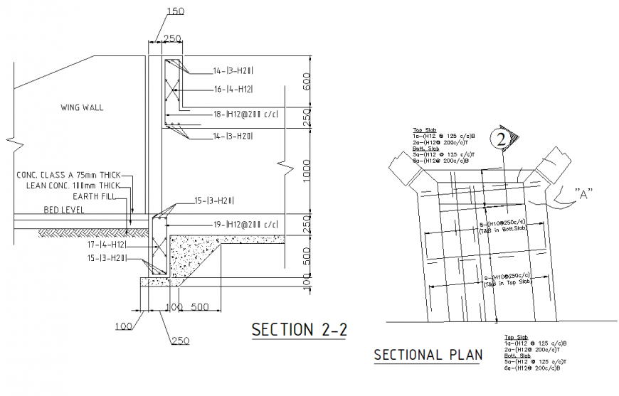 Section detail box culvert plan layout file