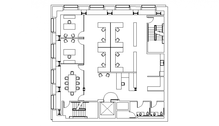 Section of apartment flat plan autocad file