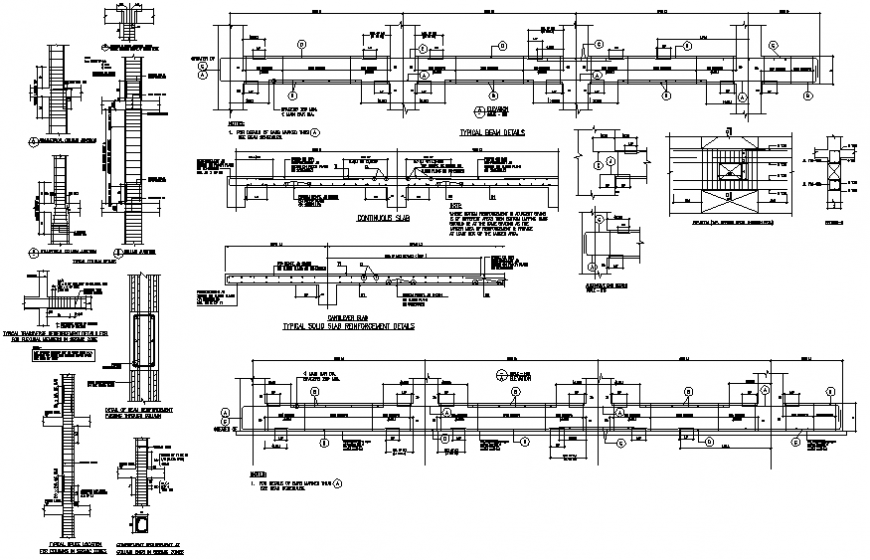 Section of beam plan detail dwg file