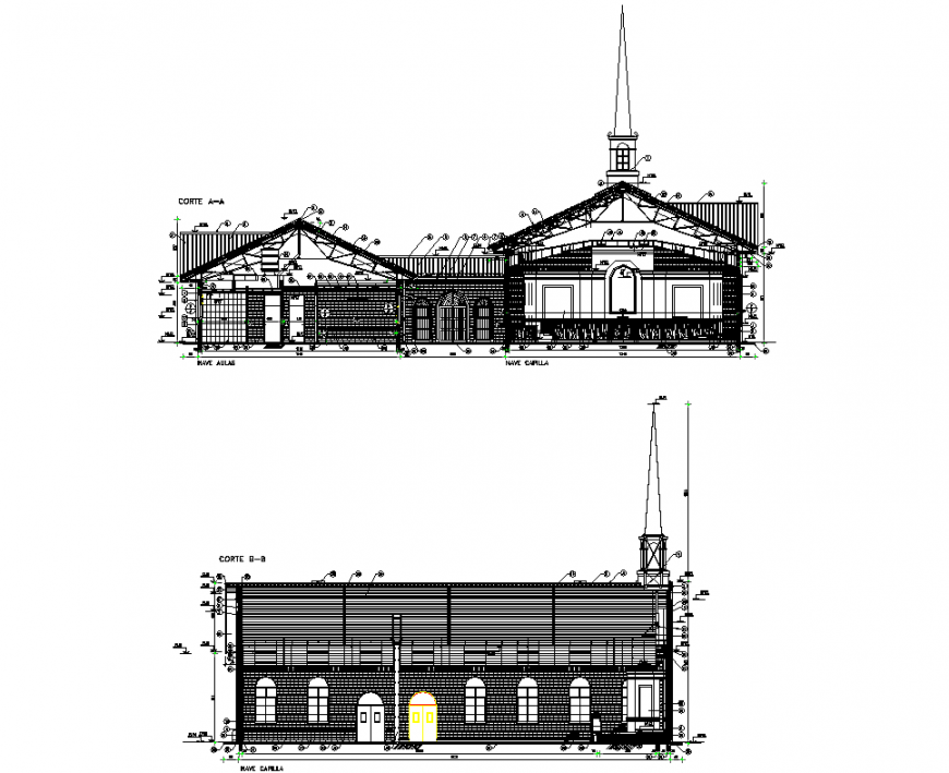Section of church plan layout file