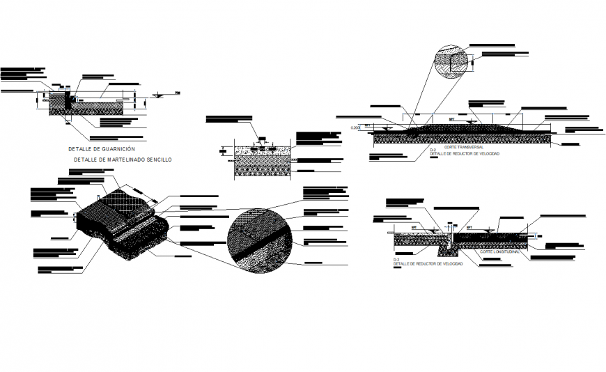 Section of exterior work plan layout detail