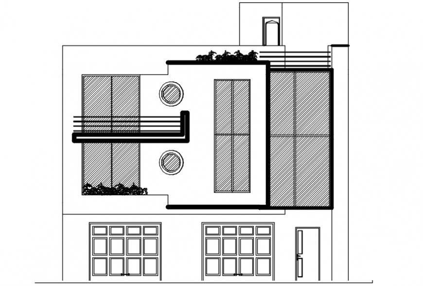 Section of housing in AutoCAD file