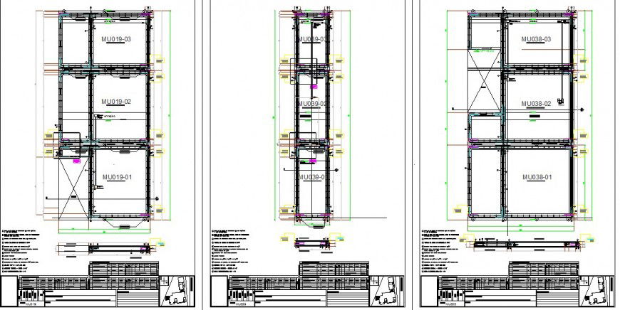 Section of lift planning detail dwg file