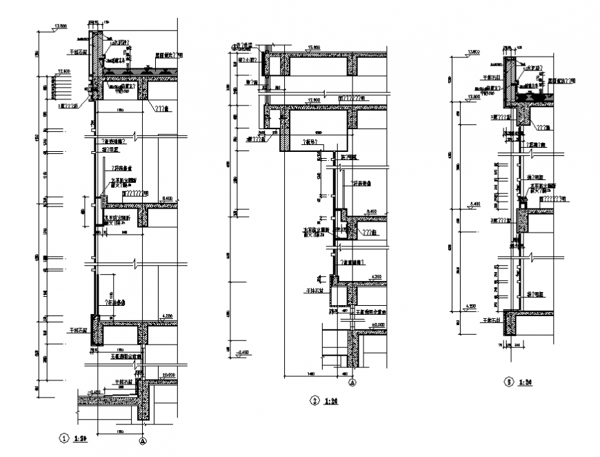 Section of slab structural detail dwg file