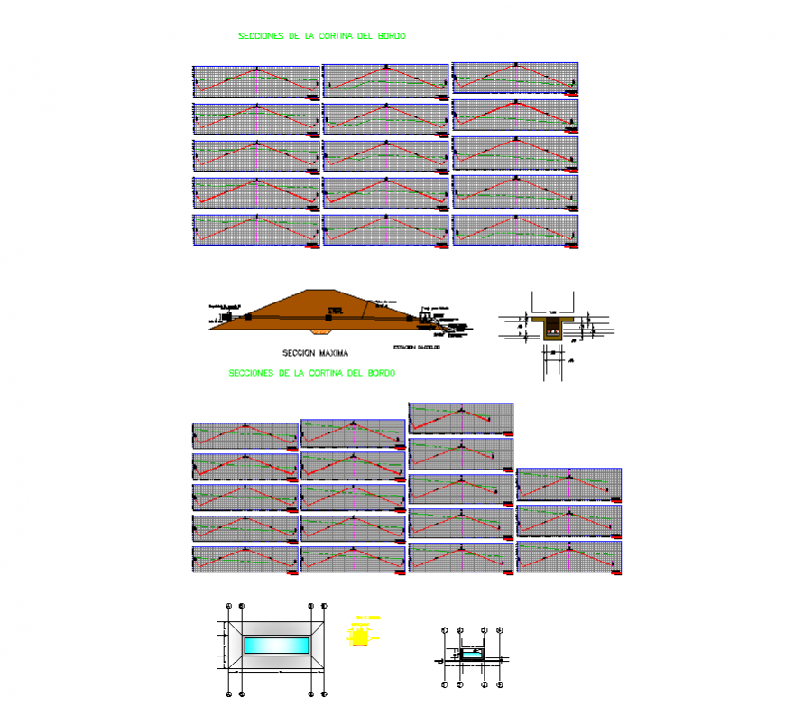 Section of the soil embankment Photo file