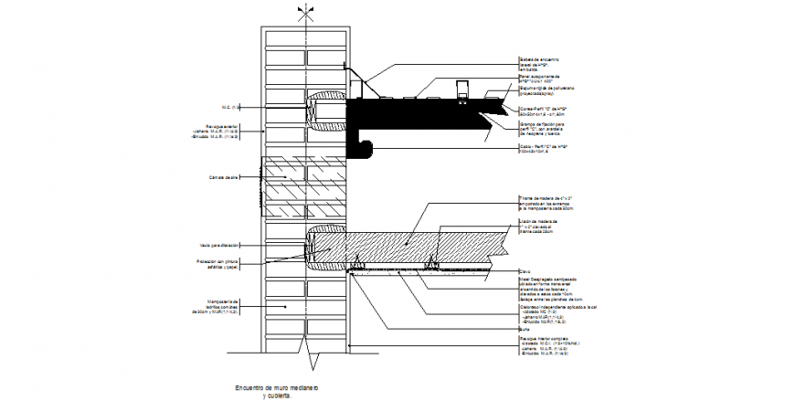 Section plan & a detailing with dwg file.