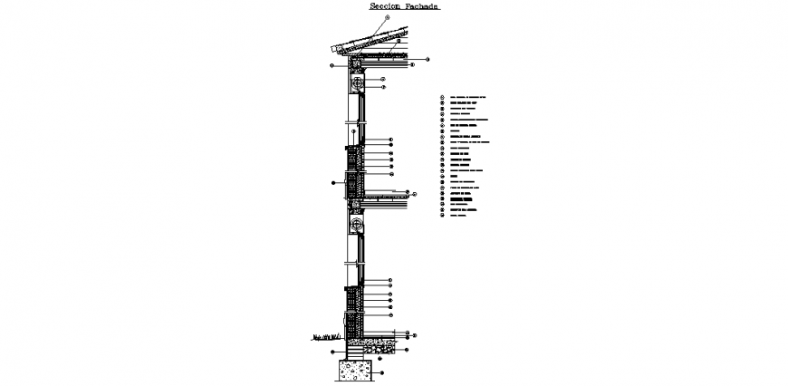 Section plan with a detailed dwg file.