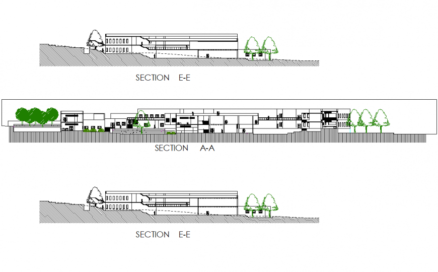 Section ribbed slab plan autocad file