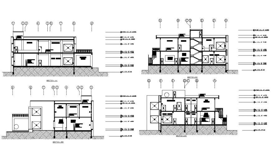 Section shopping center and restaurant dwg file