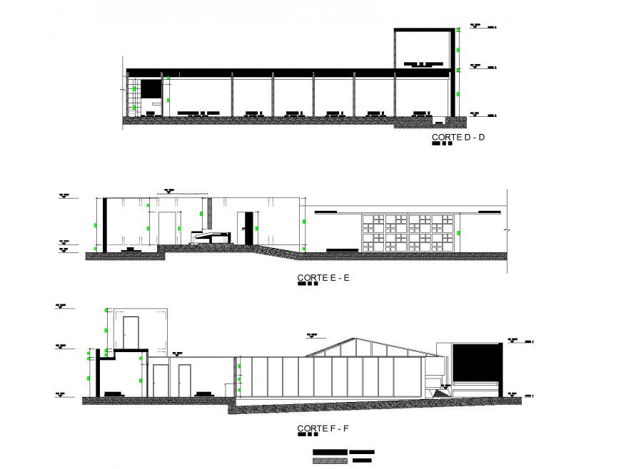 Section Spa Trujillo plan autocad file