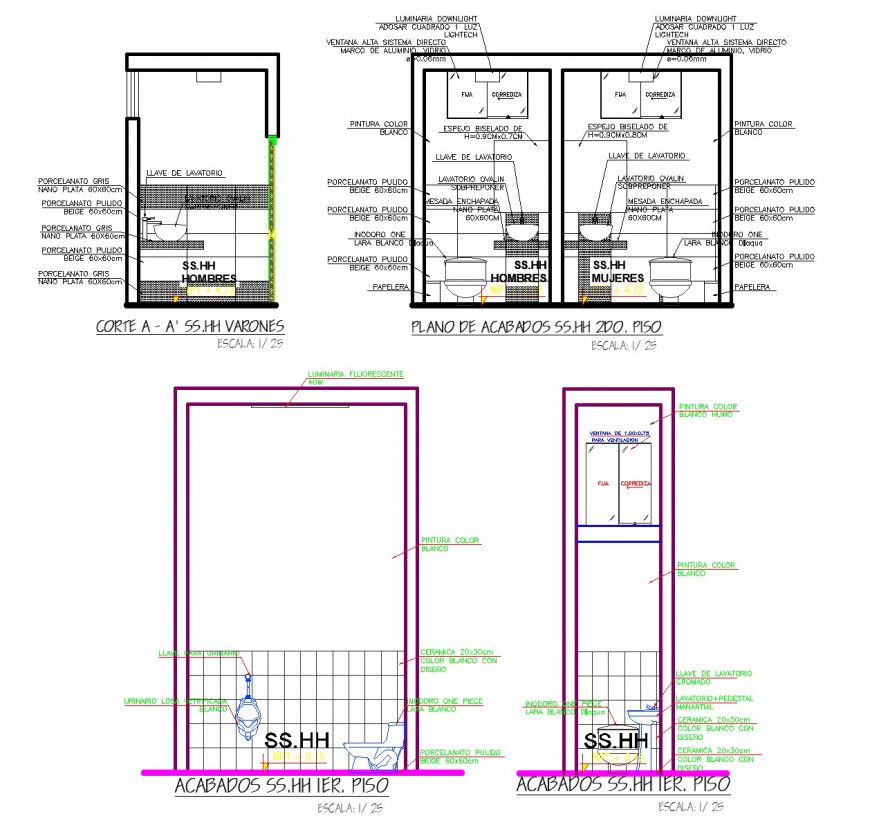 Section toilet plan autocad file